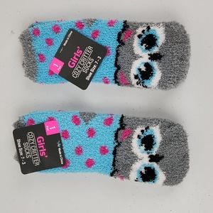 Girls Cozy Critter Socks 2 Pairs